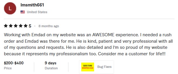 fixing wordpress issue - fiverr