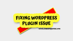 Fixing WordPress Plugin Issue