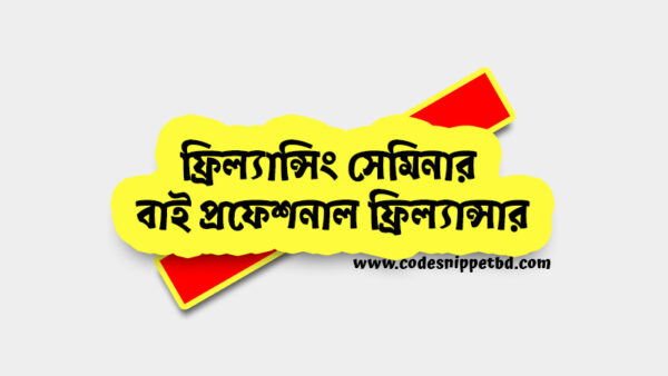 Freelancing Seminar by Professional Freelancer