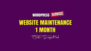 Website Maintenance Service for 1 month