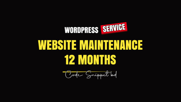 Website Maintenance 12 months