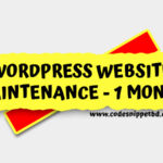 WordPress Website Maintenance 1 Month