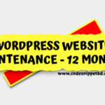 WordPress Website Maintenance 12 Months