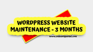WordPress Website Maintenance 3 Months
