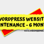 WordPress Website Maintenance 6 Months