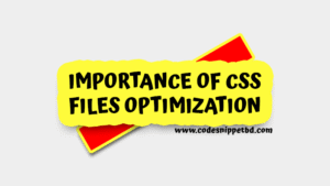 Optimized CSS code on a screen improving website performance