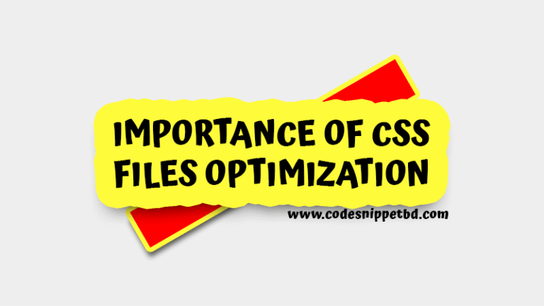 Optimized CSS code on a screen improving website performance