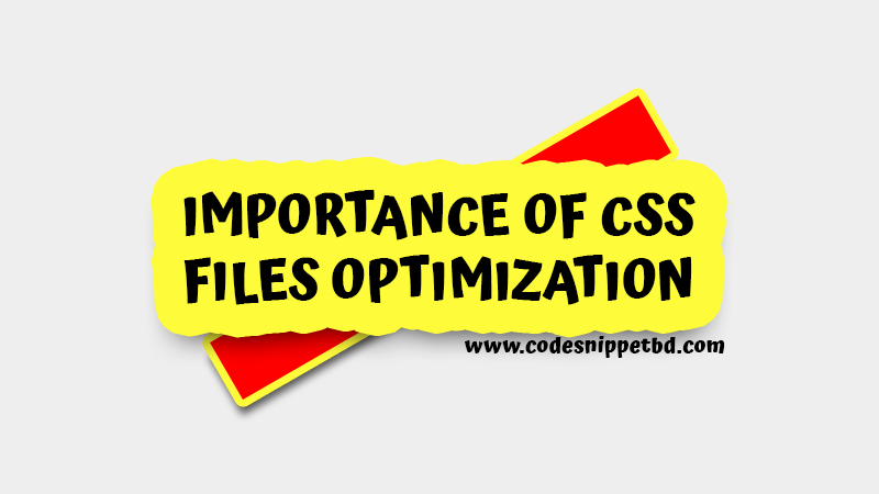 Optimized CSS code on a screen improving website performance