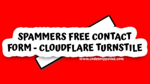 Cloudflare Turnstile spam protection for contact forms