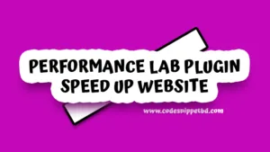 Speeding up WordPress website with Performance Lab plugin