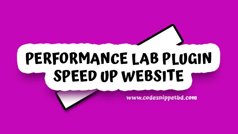 Speeding up WordPress website with Performance Lab plugin