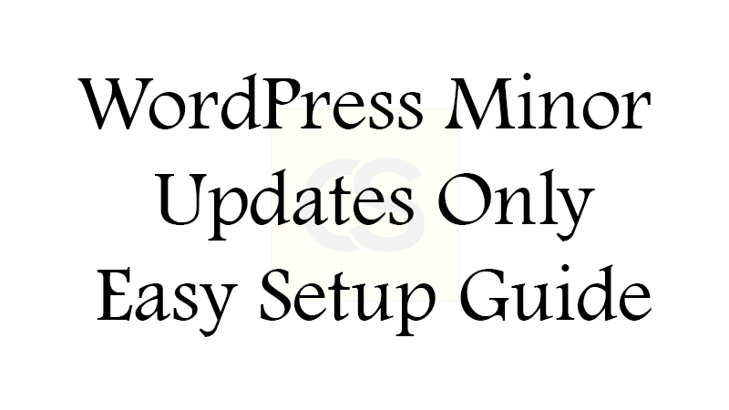 Easy way to enable automatic minor WordPress updates